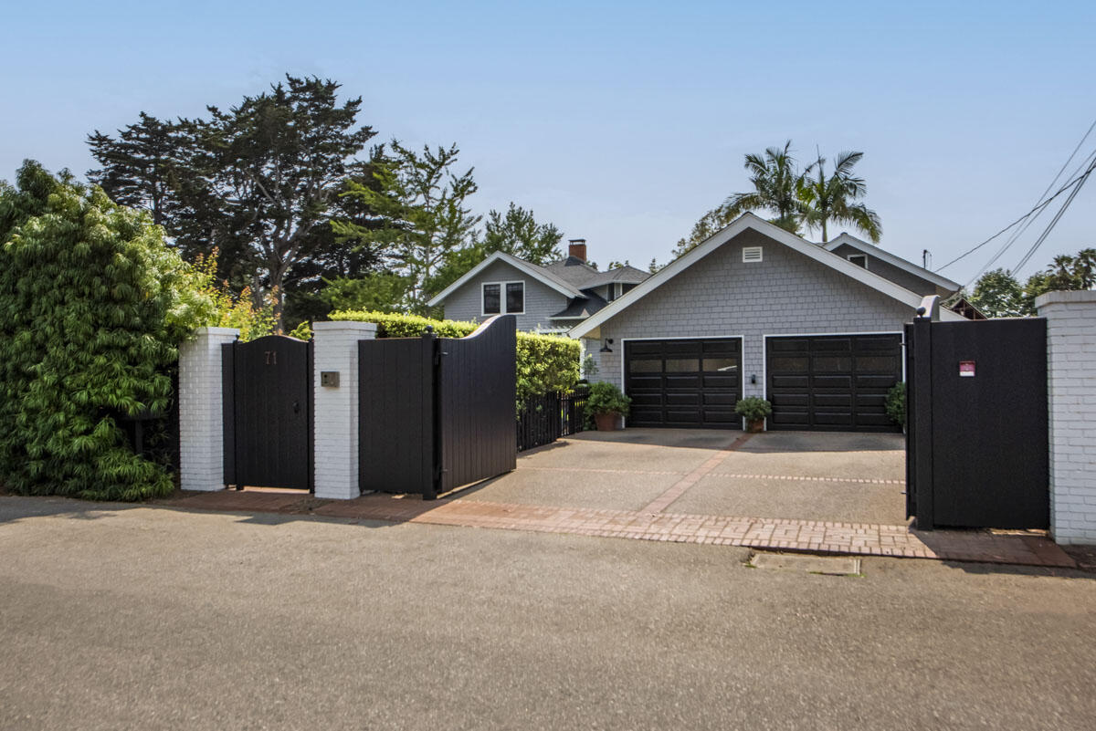 71 Eucalyptus Lane Montecito, CA 93108 - Photo 62 of 69 a front view of a house with a garage