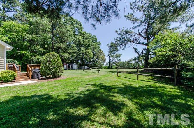 1912 Old Greenfield Road Raleigh, NC 27604 - Photo 24 of 25 a backyard of a house with lots of green space