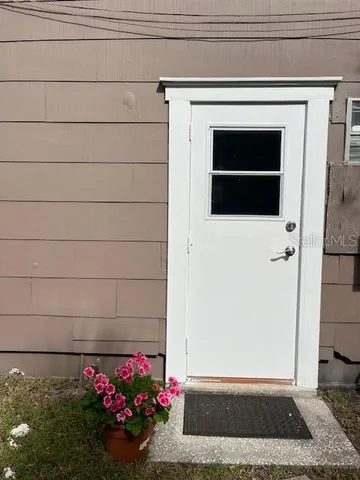 a view of a entryway door of the house