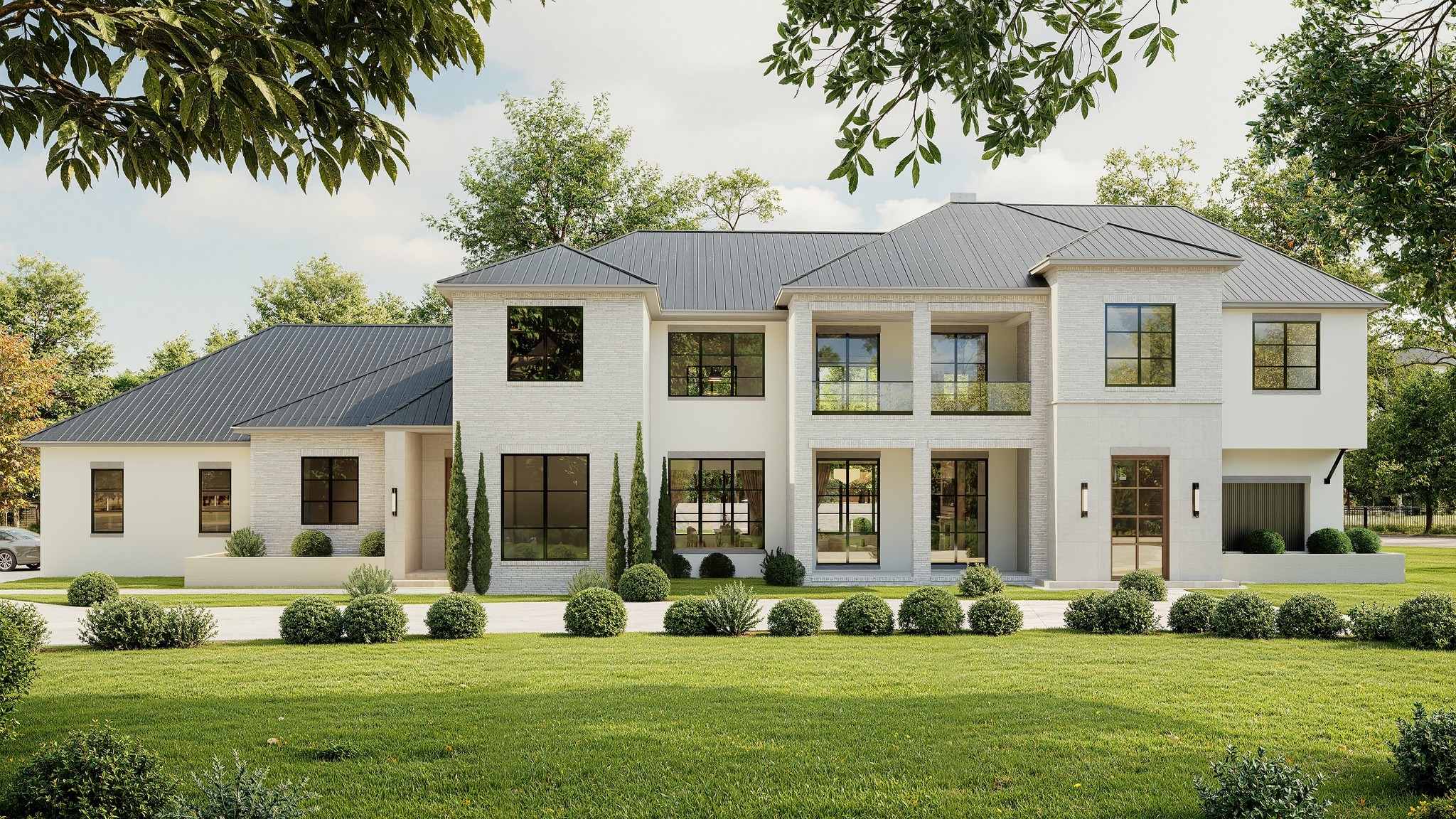 695 Rocky River Road Houston, TX 77056 - Photo 3 of 8 Conceptual rendering reflecting pre-designed architectural plans. Complete plans available for qualified buyers upon request.