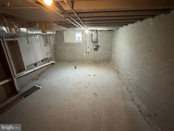 a view of a room with racks