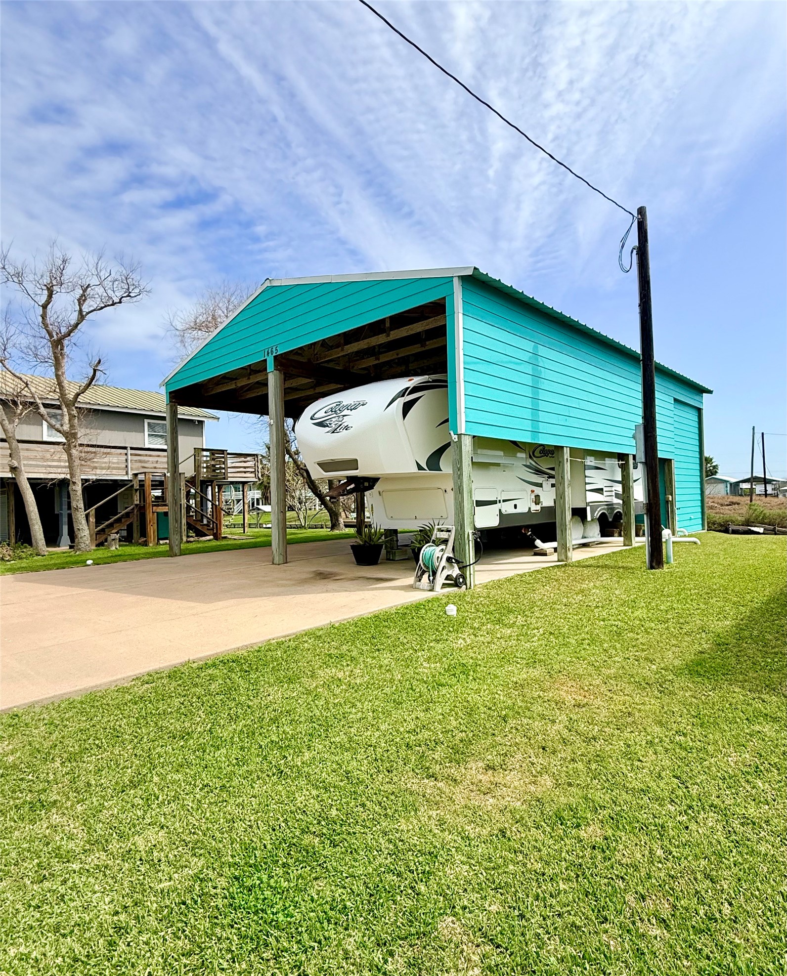 Lot 49-blk Sec 3 County Road 201 Sargent, TX 77414 - Photo 18 of 30 a view of outdoor space with deck and yard