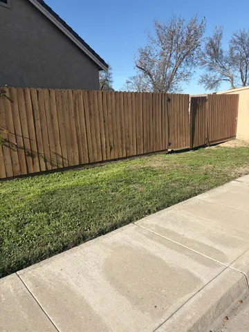 a backyard of a house