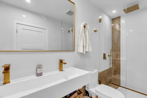 a view of a room with an entryway