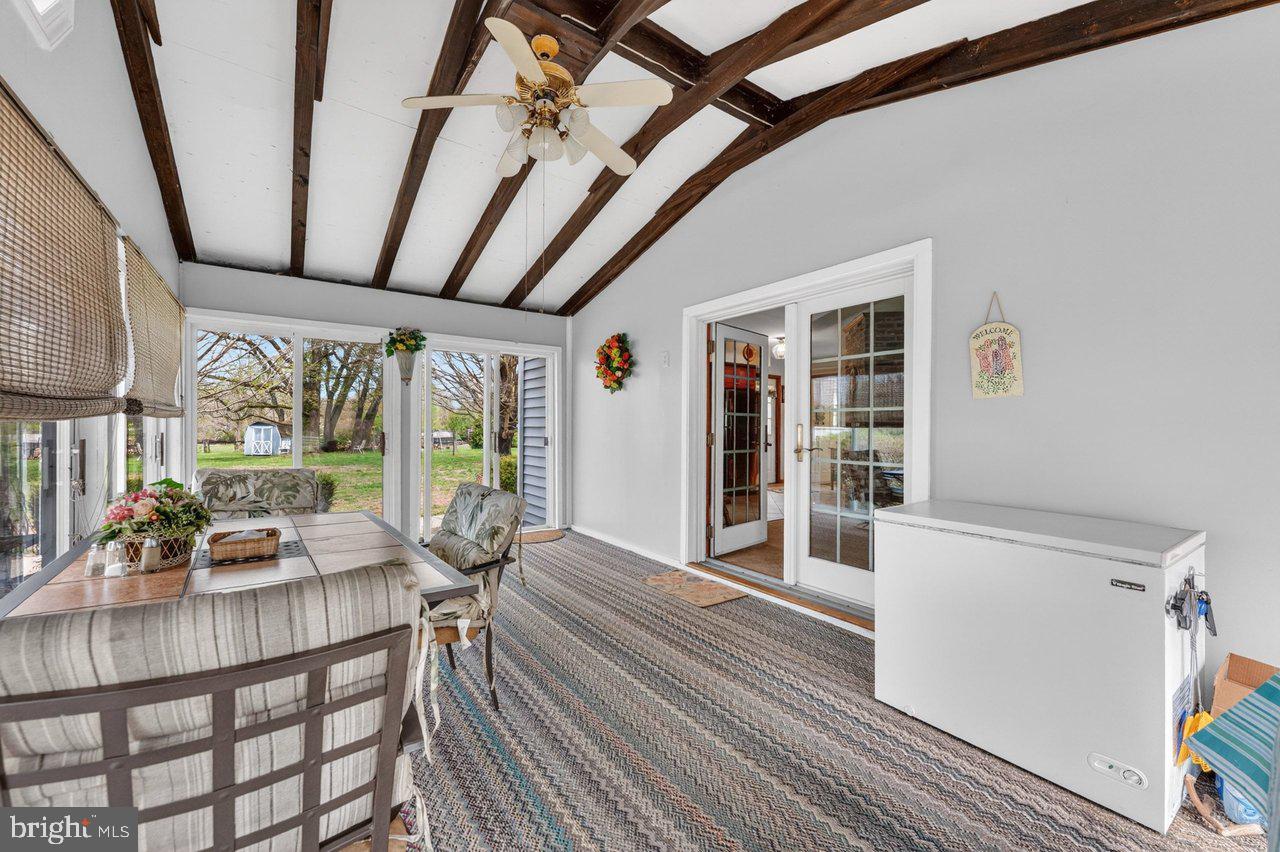158 Chesterfield Georgetown Road Chesterfield, NJ 08515 - Photo 18 of 48 Charming sunlit room with rustic beams.