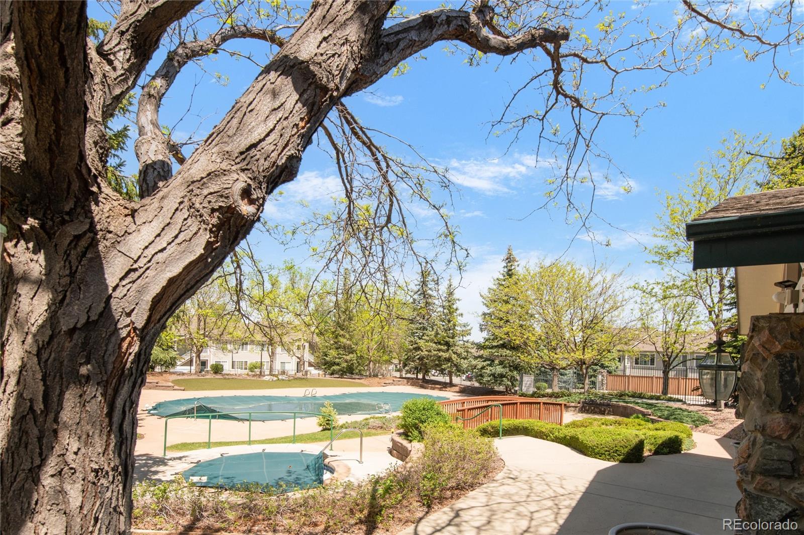 8405 Pebble Creek Way, Unit 202 Highlands Ranch, CO 80126 - Photo 26 of 27 a view of swimming pool from a lake view