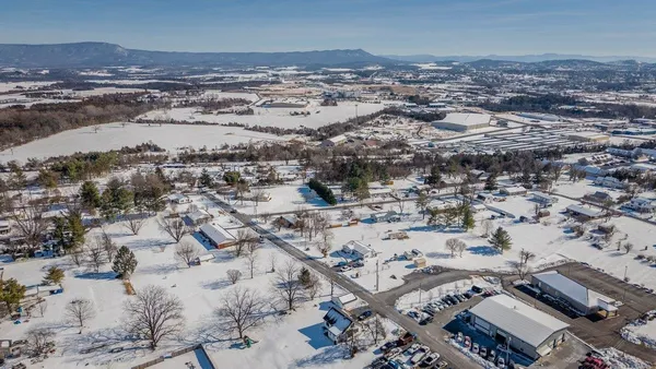 an aerial view of a city