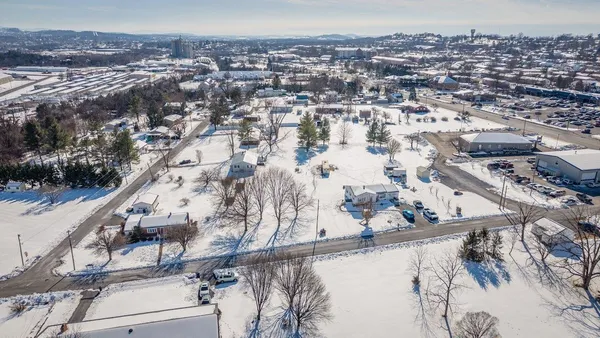 an aerial view of multiple house