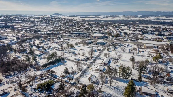 an aerial view of multiple house