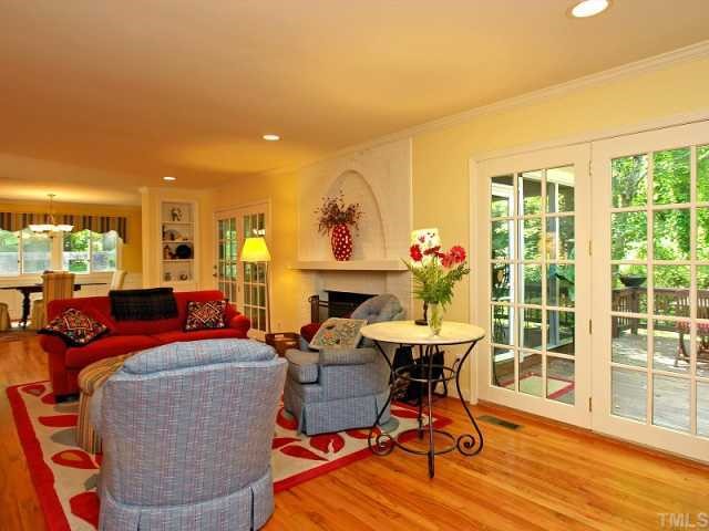 2723 Fairview Road Raleigh, NC 27608 - Photo 7 of 12 a living room with furniture and a fireplace