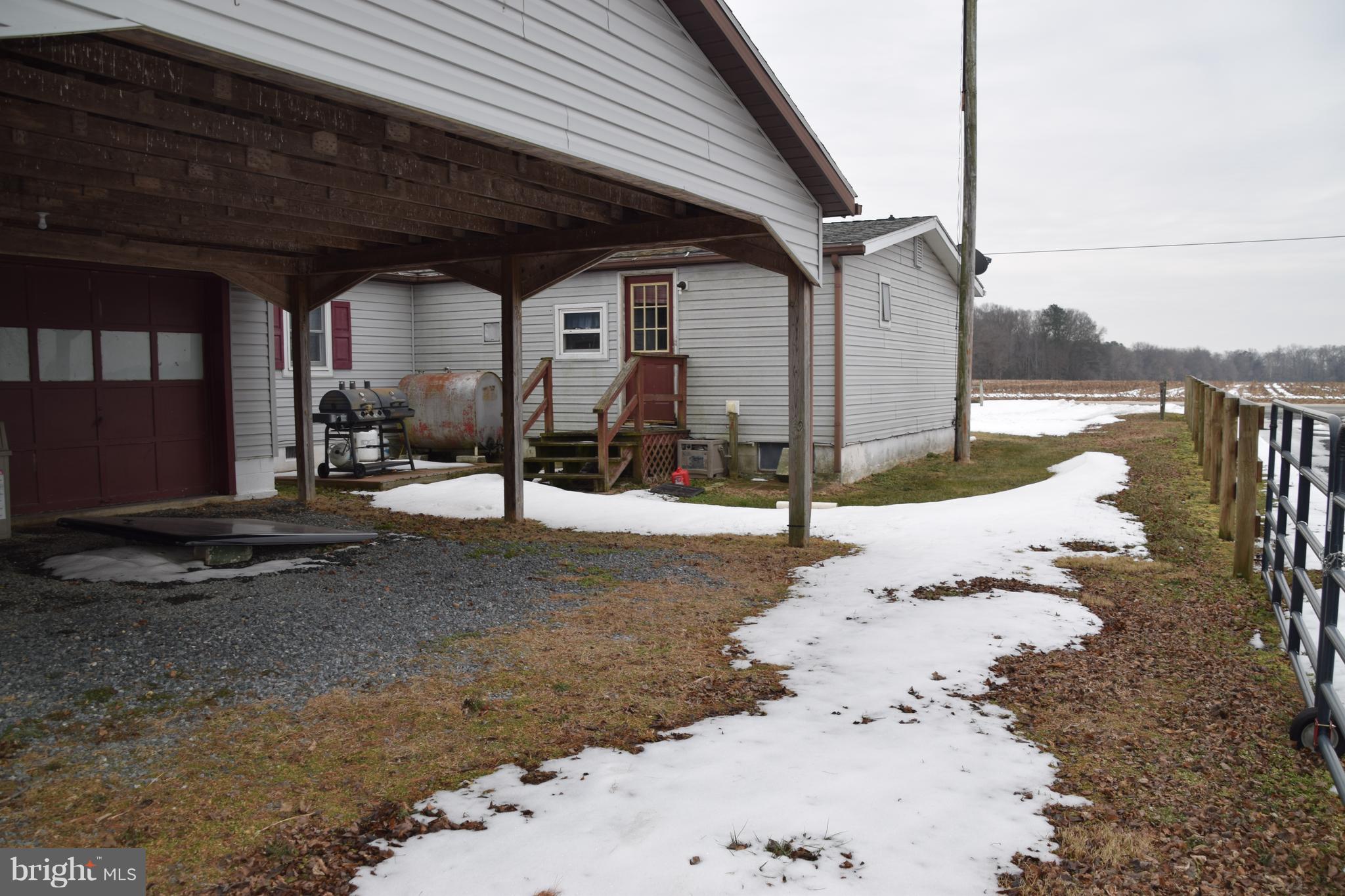 12510 Ridgely Road Ridgely, MD 21660 - Photo 28 of 30 VIEW OF 2 CAR CARPORT & 2 CAR GARAGE