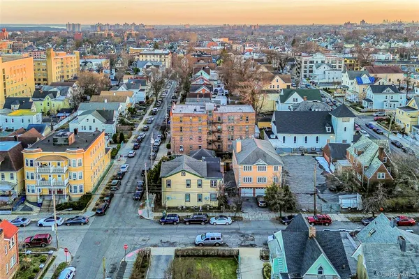 an aerial view of multiple house