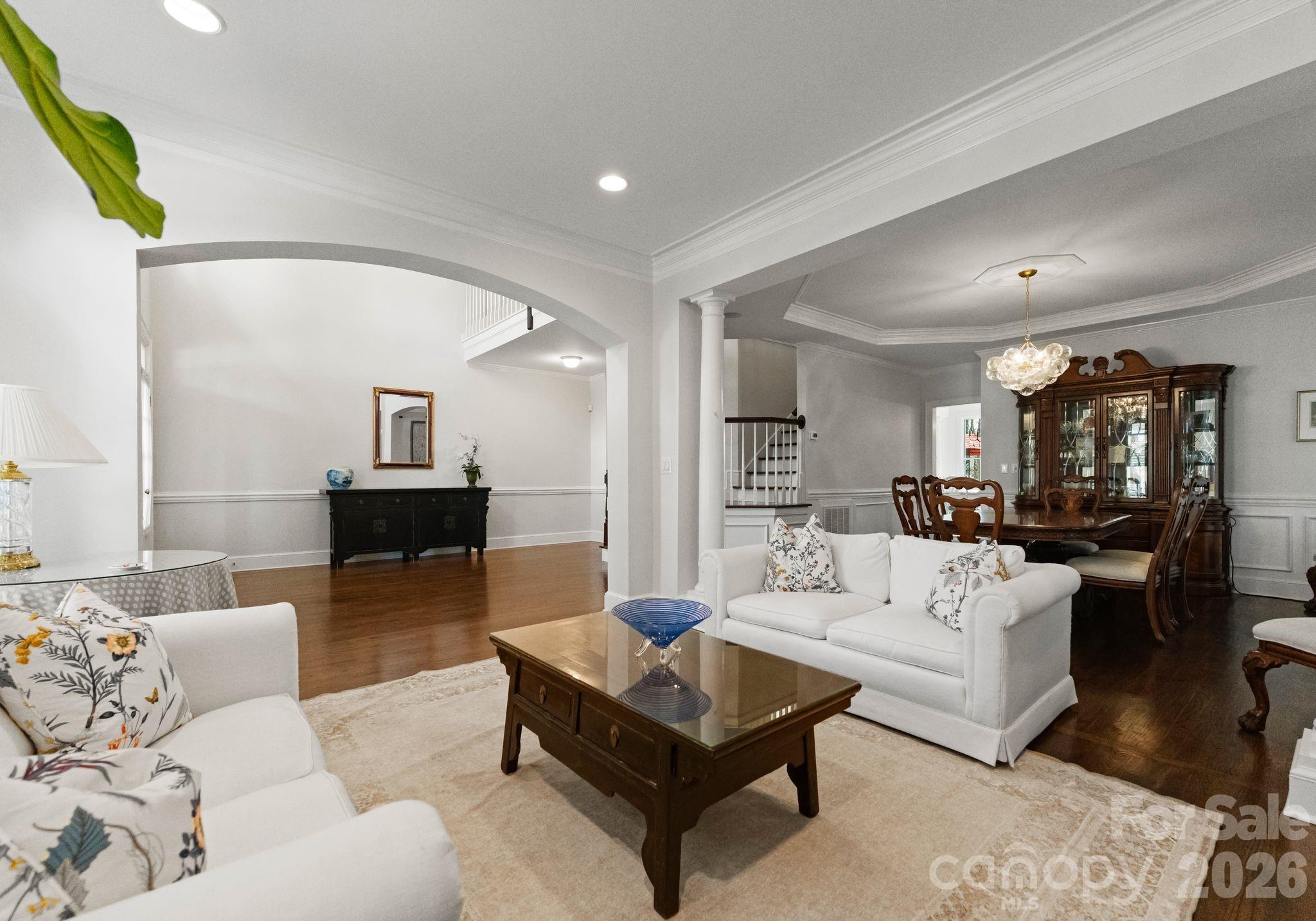 15705 Knox Hill Road Huntersville, NC 28078 - Photo 16 of 48 a living room with furniture and a view of kitchen