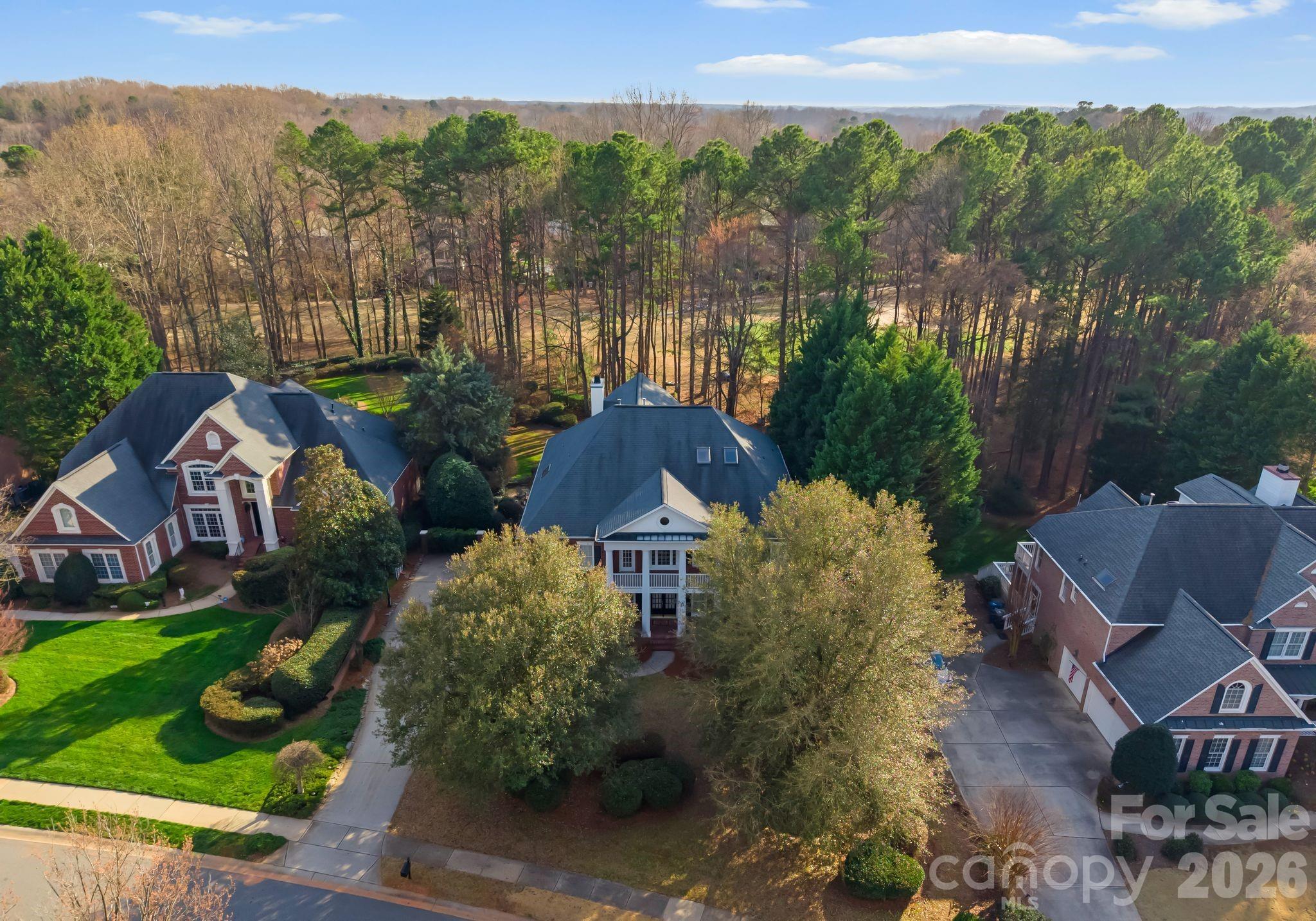 15705 Knox Hill Road Huntersville, NC 28078 - Photo 6 of 48 an aerial view of a house with yard and mountain view in back