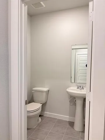 a view of a room with a window