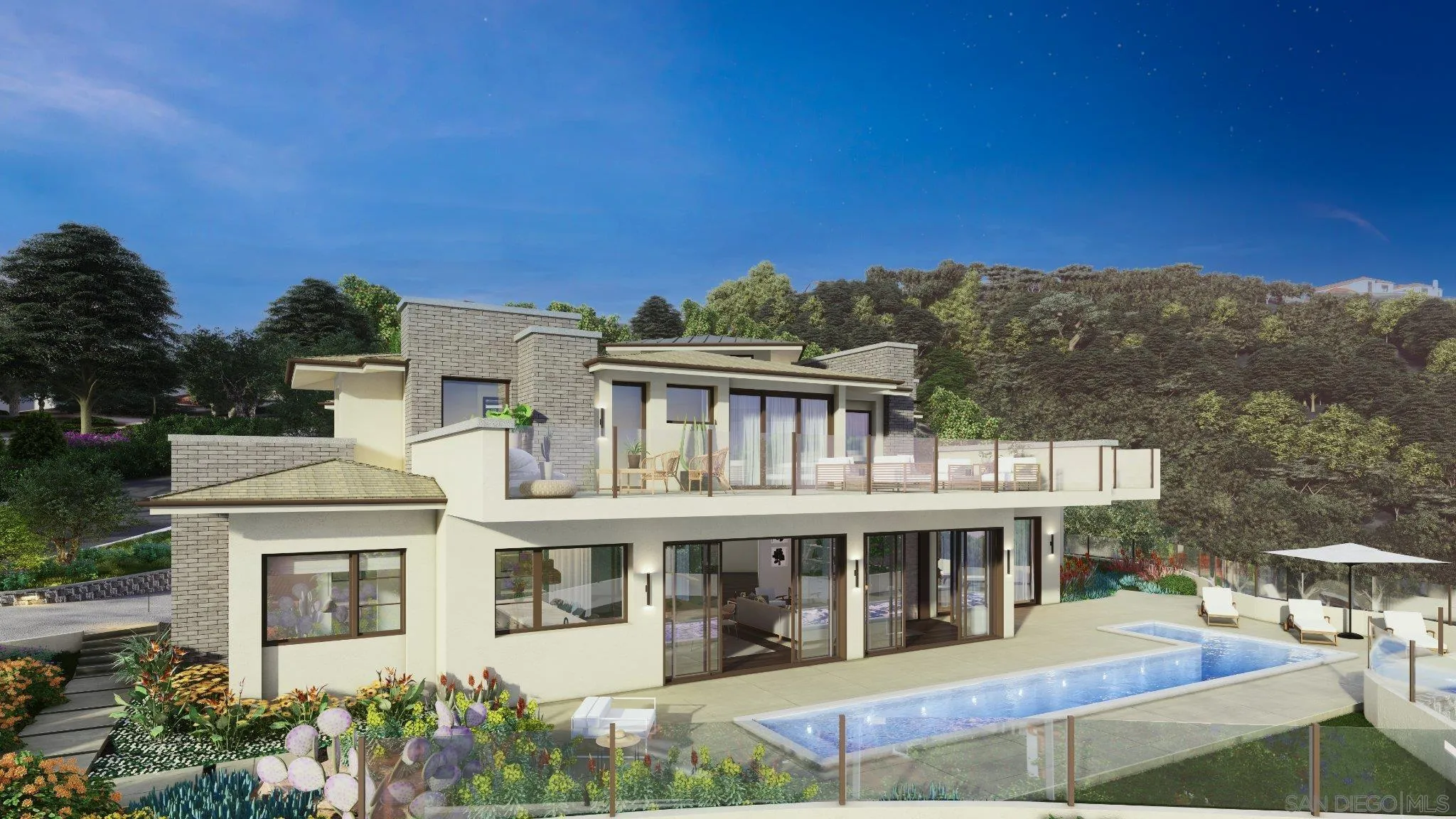 7775 Camino De Arriba Rancho Santa Fe, CA 92067 - Photo 2 of 6 a view of a white building with a large windows