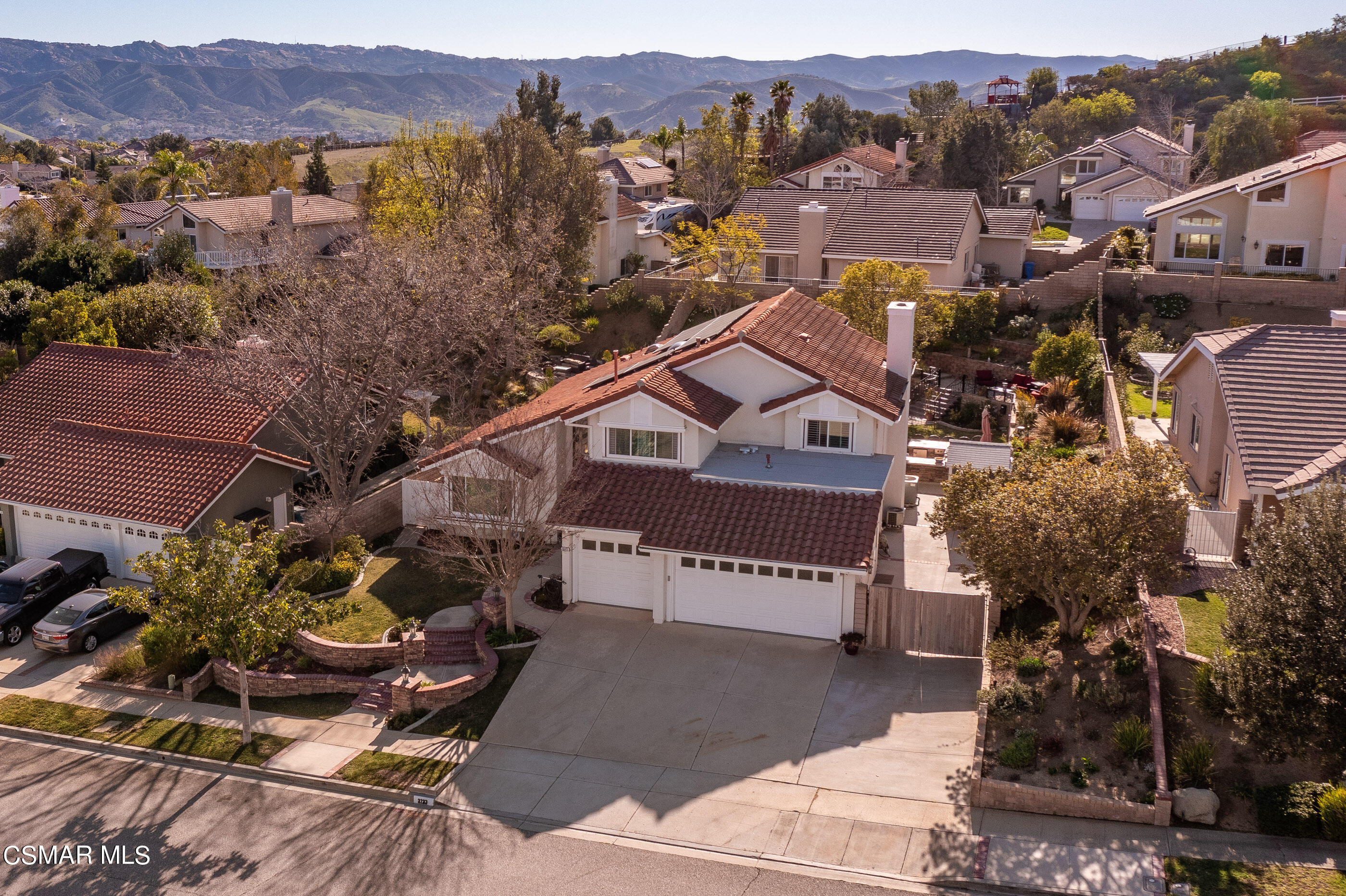 3233 Crazy Horse Drive Simi Valley, CA 93063 - Photo 60 of 65 an aerial view of a house with a garden