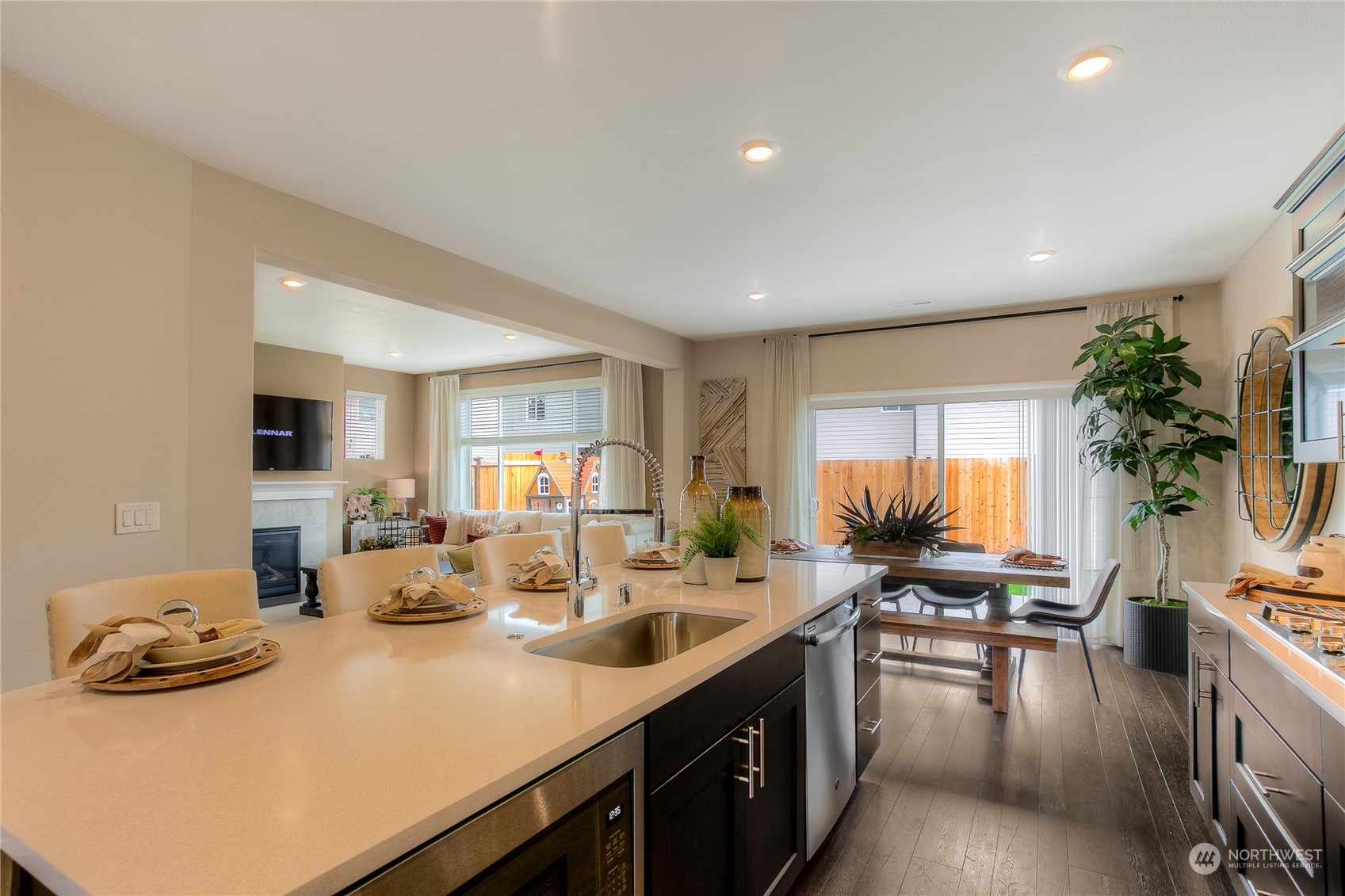 20828 42nd Drive Southeast, Unit 145 Bothell, WA 98021 - Photo 8 of 15 a kitchen with counter top space and living room
