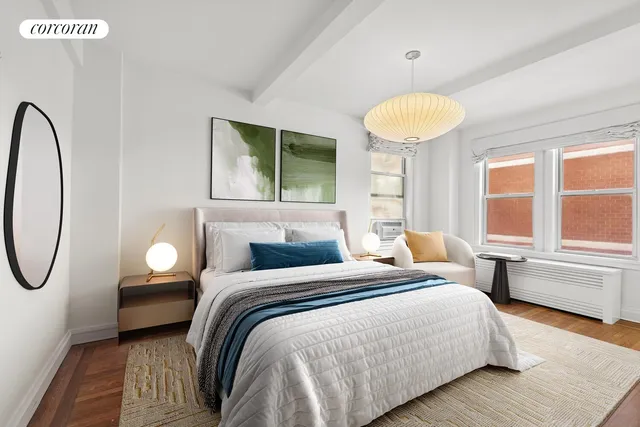 a picture of a bench in a white house