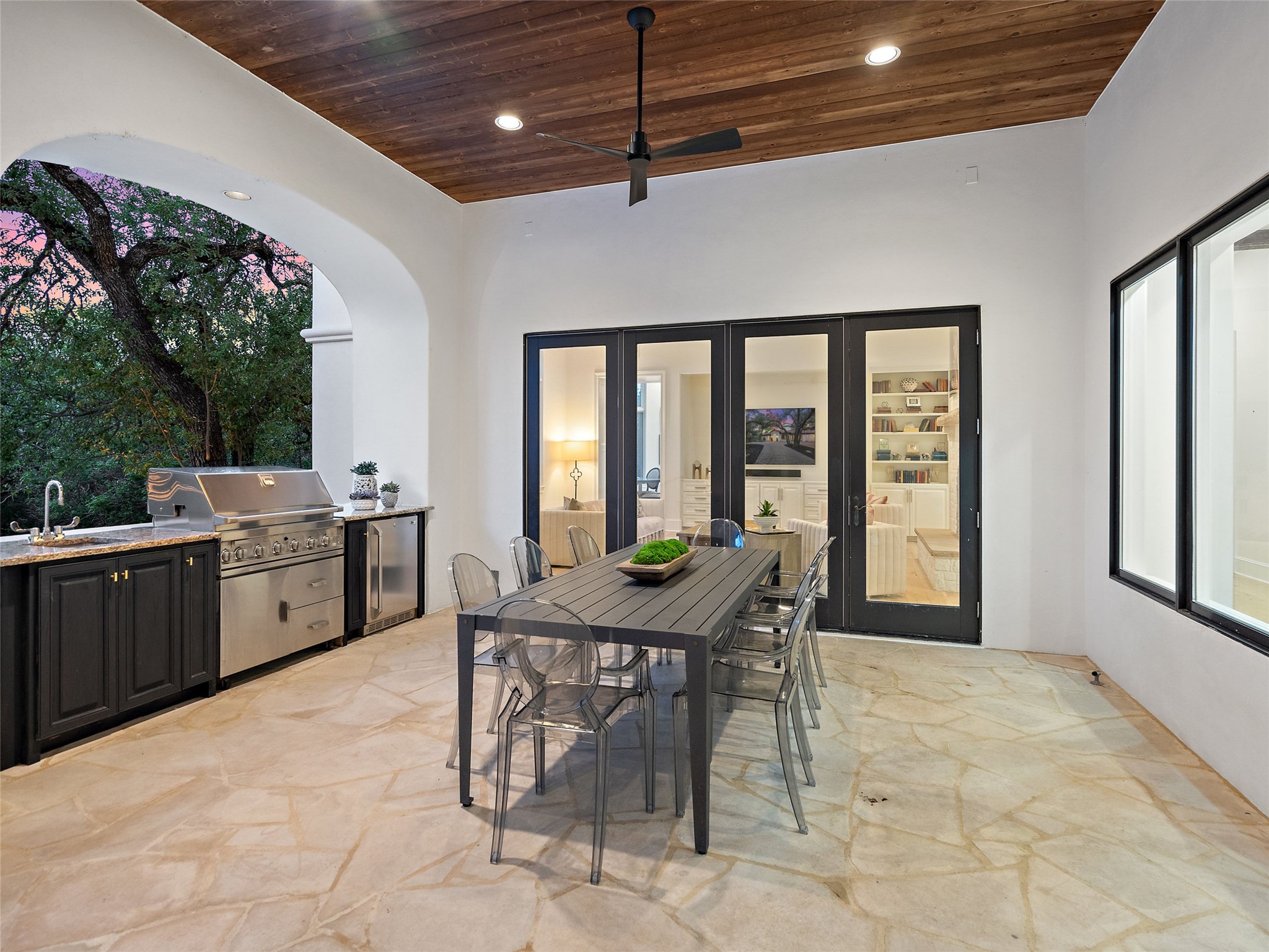 11620 Musket Rim Street Austin, TX 78738 - Photo 23 of 32 a view of a dining room with furniture window and outside view