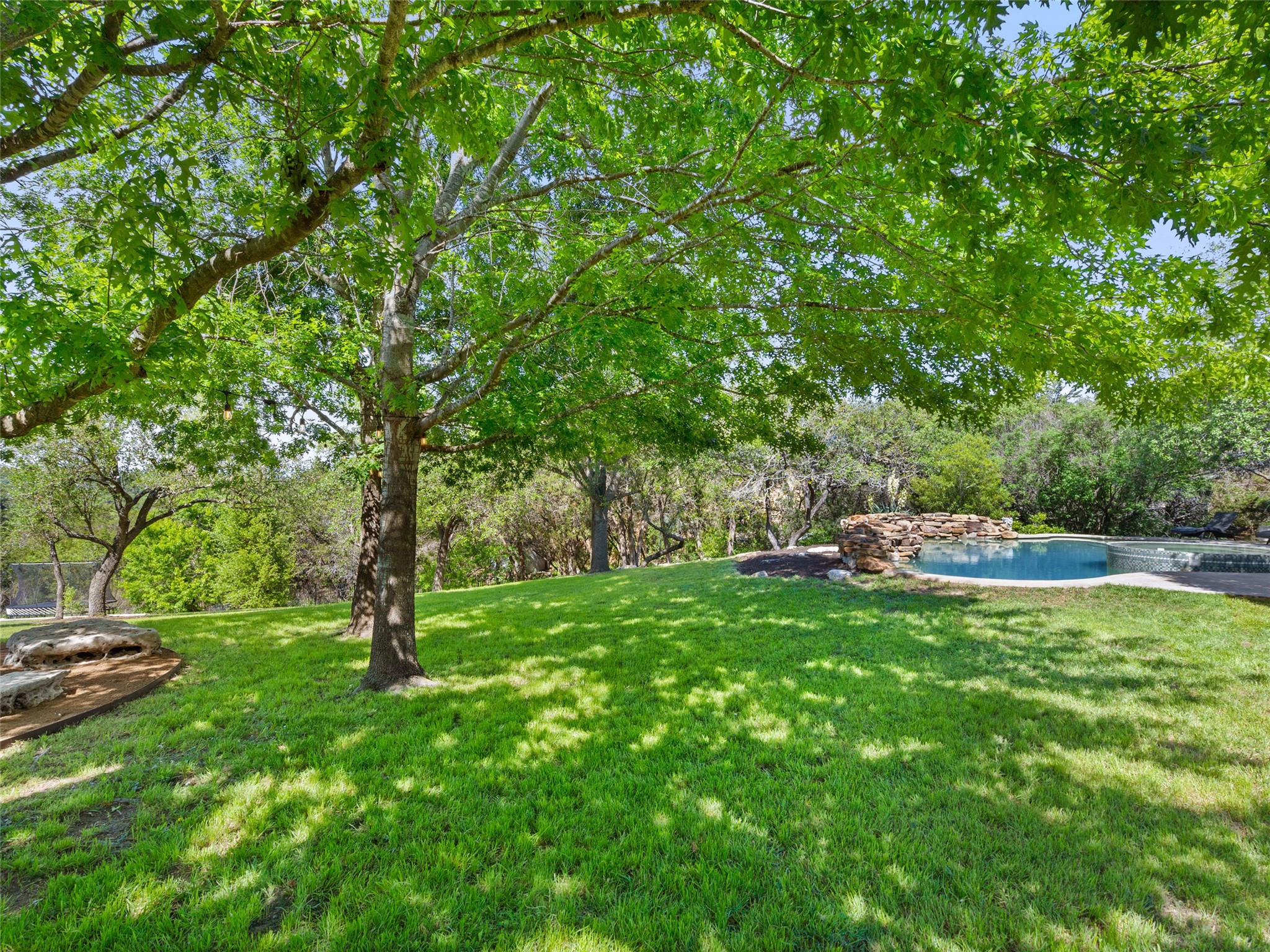 11620 Musket Rim Street Austin, TX 78738 - Photo 29 of 32 a view of backyard with a large trees