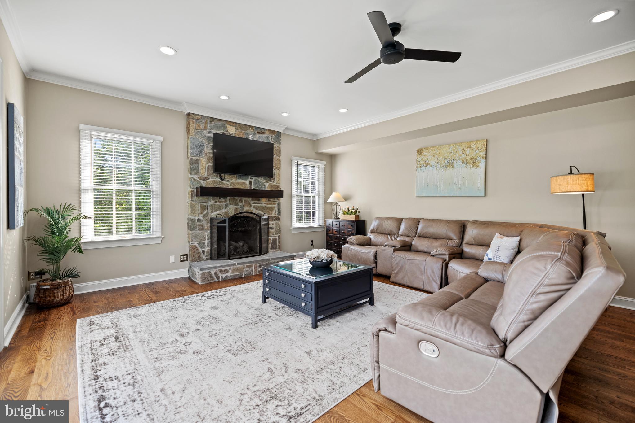 12621 High Meadow Road North Potomac, MD 20878 - Photo 12 of 38 Family Room w/ Gas Fireplace
