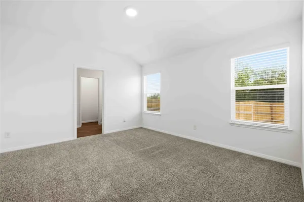 an empty room with a window