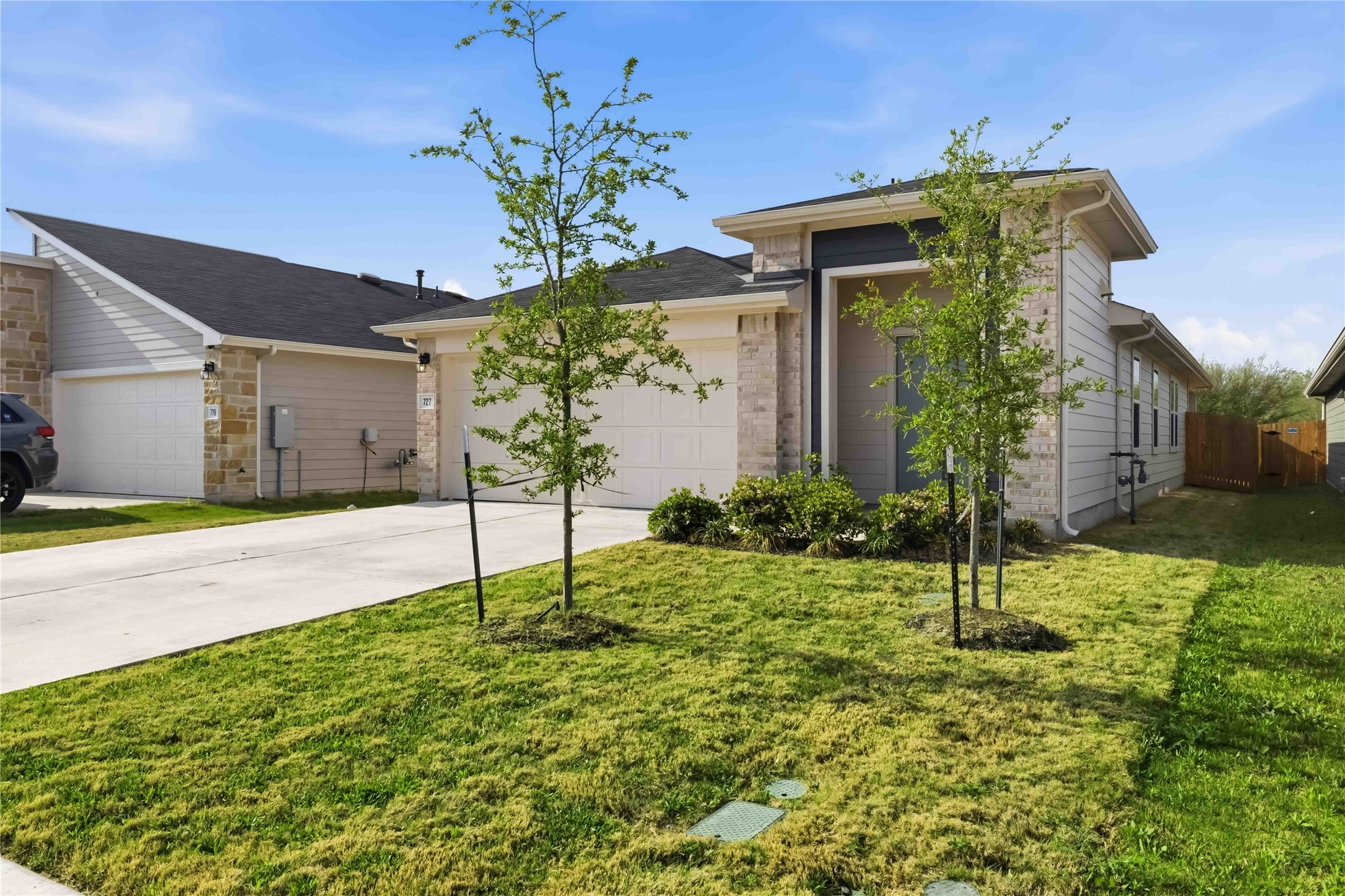 727 Gladiola Loop Kyle, TX 78640 - Photo 7 of 29 Young landscaping flourishes with automatic in ground irrigation on the front & back yards.