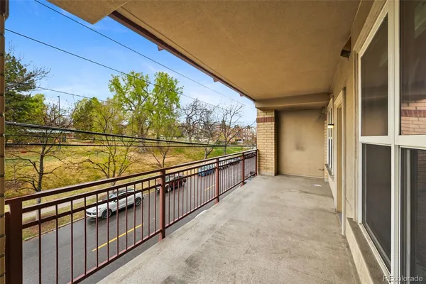 a view of balcony with couch