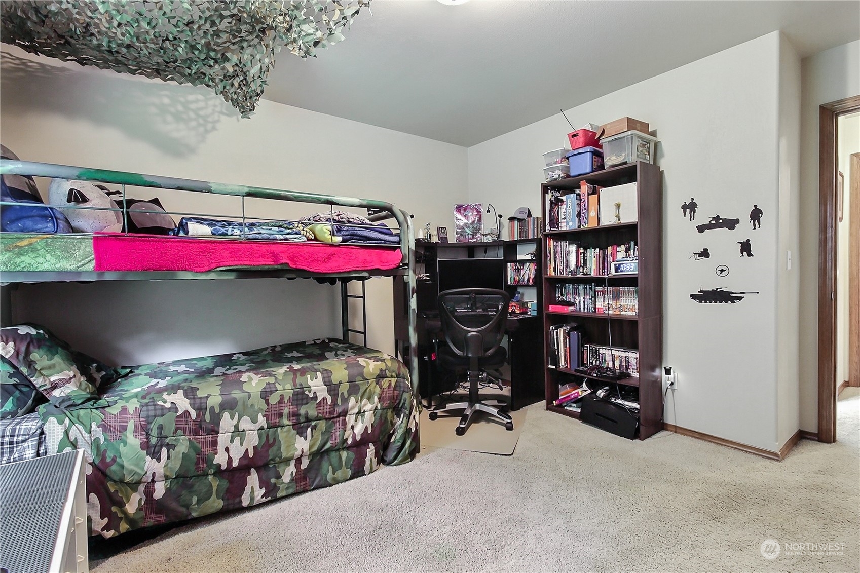 17502 Littlerock Road Southwest Rochester, WA 98579 - Photo 15 of 20 a bedroom with furniture and a bed