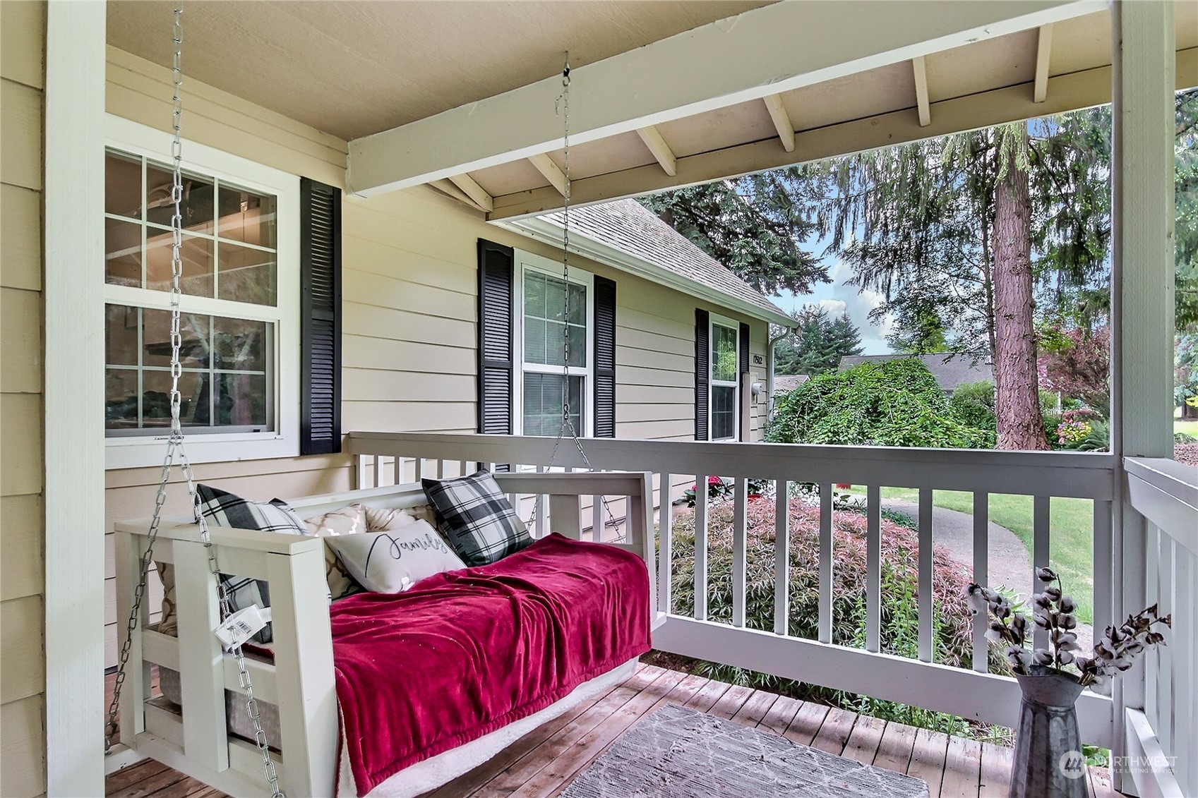 17502 Littlerock Road Southwest Rochester, WA 98579 - Photo 4 of 20 a view of a porch with furniture