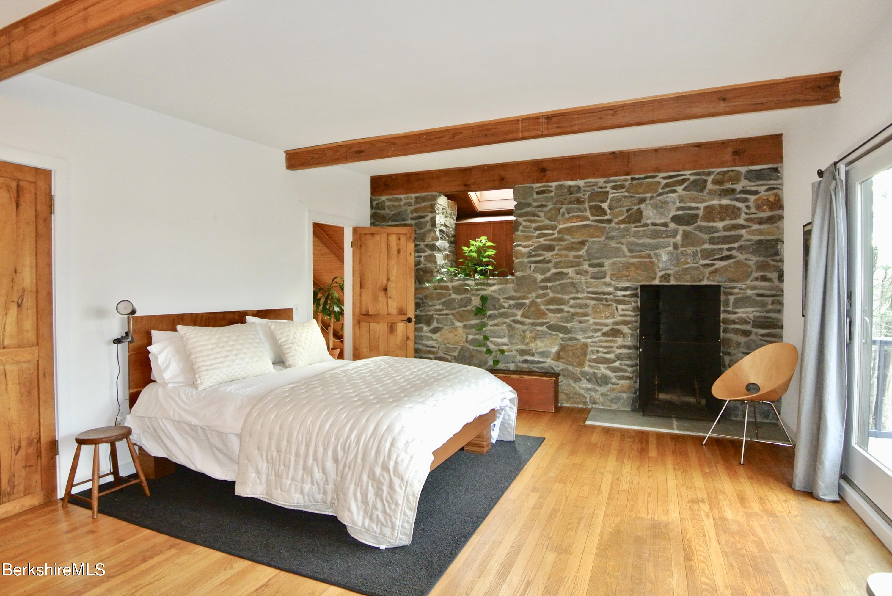 56 Lenox Road West Stockbridge, MA 01266 - Photo 26 of 39 Bedroom 2 with views and fireplace