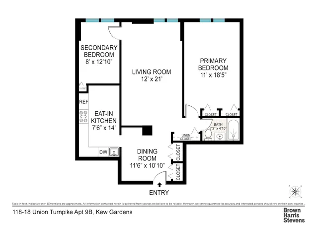 $319,000 | 118-18 Union Turnpike, Unit 9B | Kew Gardens