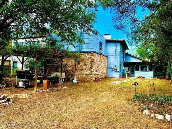a view of a house with a patio