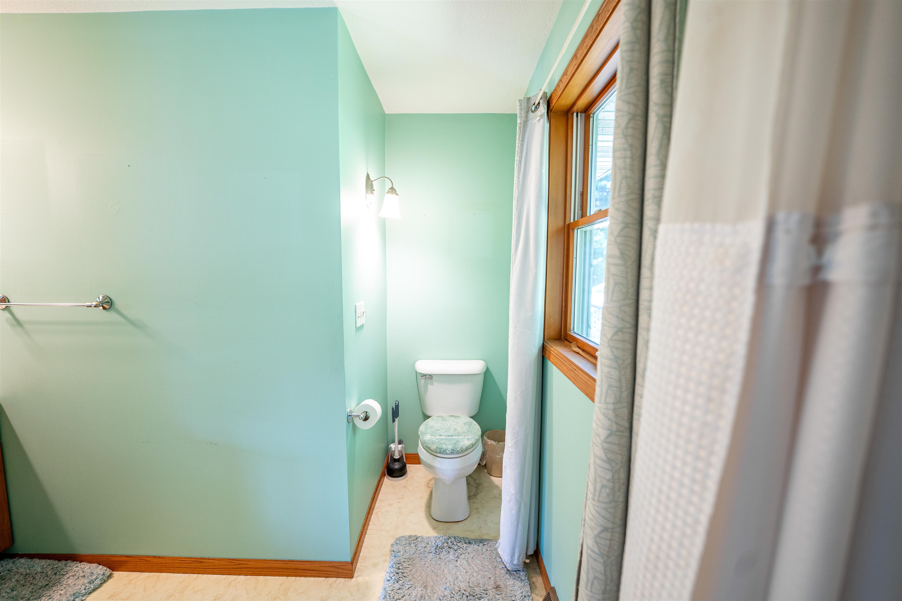 1912 Daysville Road Oregon, IL 61061 - Photo 34 of 74 a bathroom with a toilet and a shower curtain