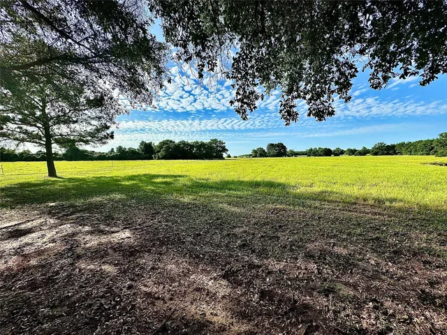 a view of an ocean with a yard