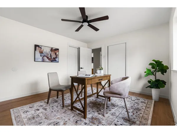 a bedroom with furniture and a couch
