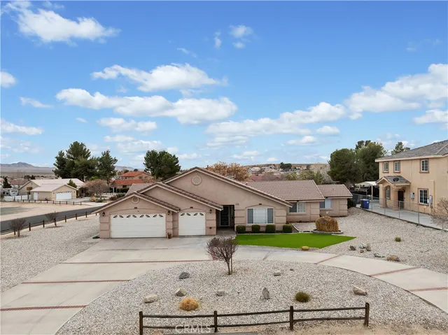 a aerial view of a house with garden