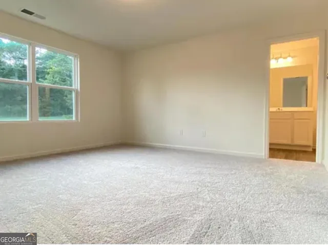 an empty room with a window