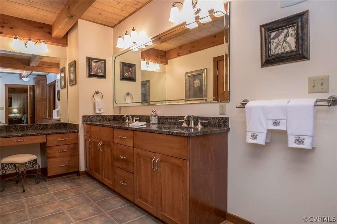 14101 Happy Hill Road Chester, VA 23831 - Photo 35 of 50 Spa like bath with double Maple vanity, dressing/m