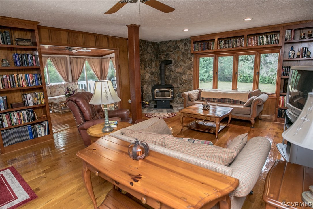 14101 Happy Hill Road Chester, VA 23831 - Photo 38 of 50 The Great room with wide plank pine flooring, buil