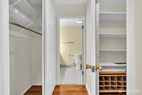 a view of a walk in closet