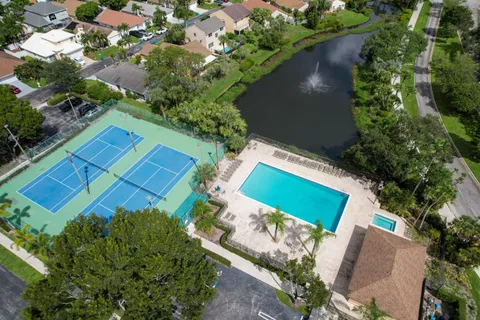 an aerial view of multiple house
