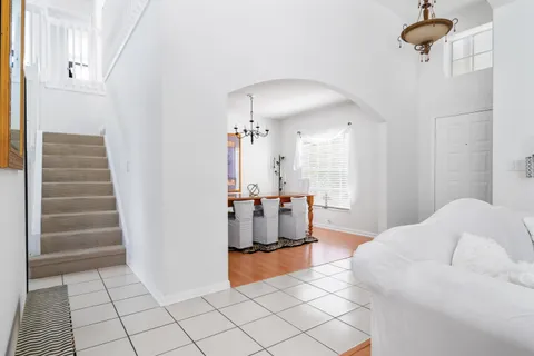 a bedroom with a bed and a walk in closet