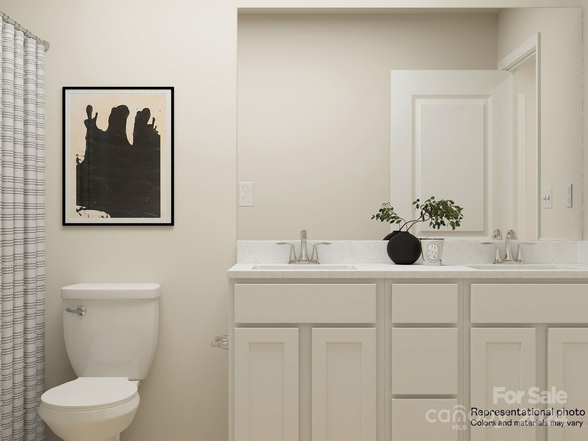 614 Mile Crk Road, Unit 30 Edgemoor, SC 29712 - Photo 10 of 31 a bathroom with a sink and mirror with toilet