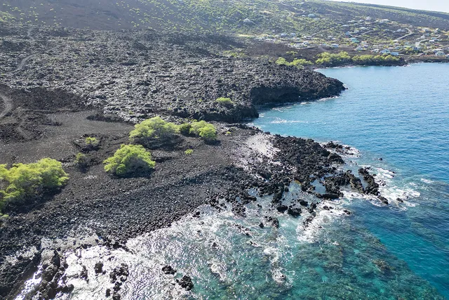 a view of a lake with mountain