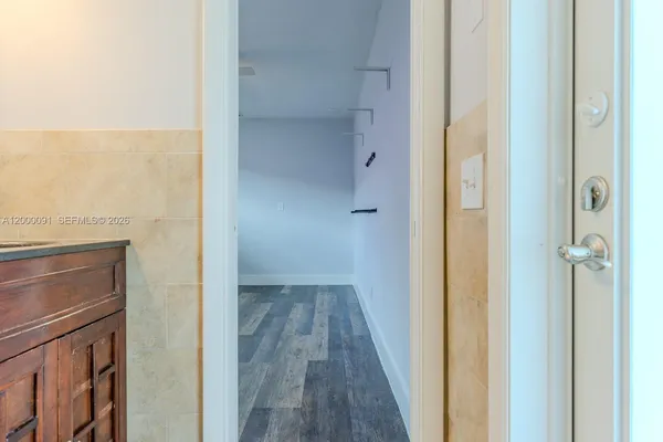 an empty room with a window