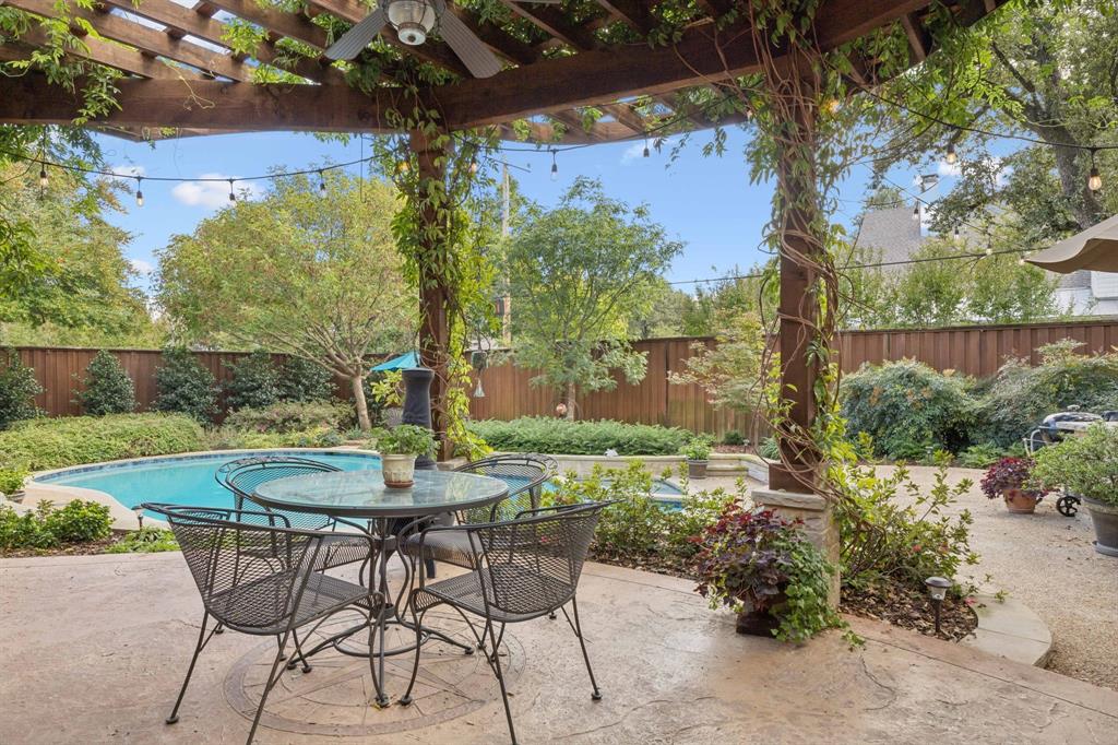 4708 Sugar Mill Road Dallas, TX 75244 - Photo 20 of 23 a view of a chairs and table in backyard