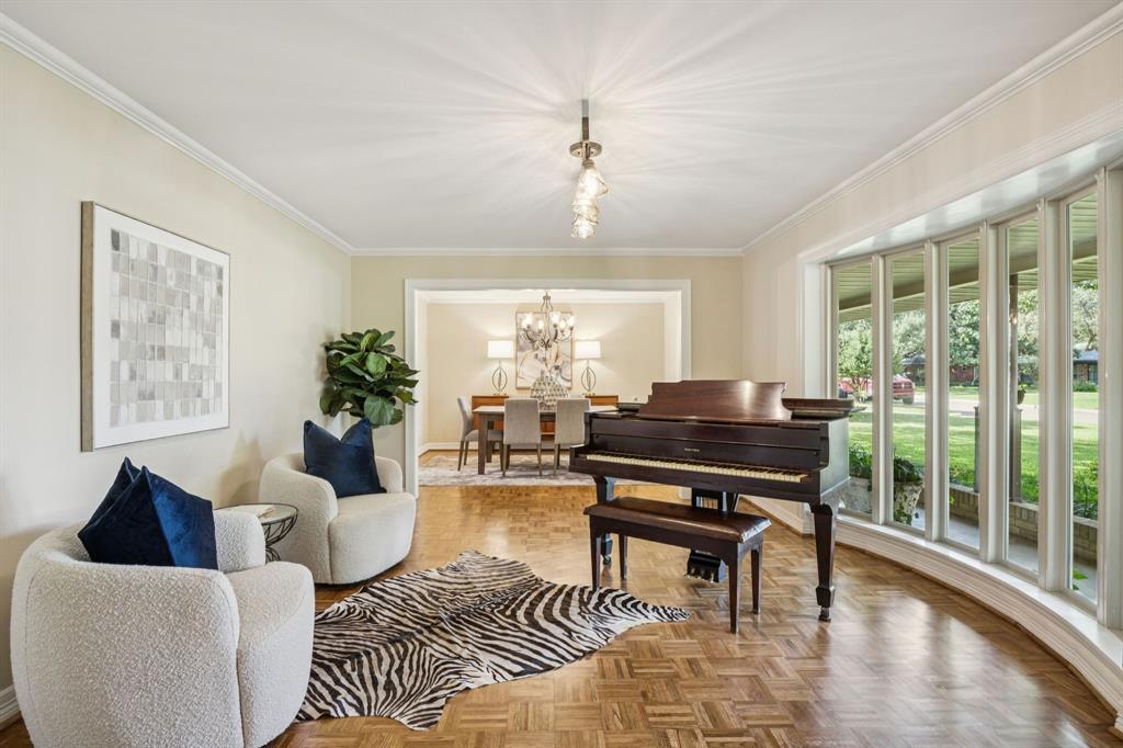4708 Sugar Mill Road Dallas, TX 75244 - Photo 3 of 23 a living room with furniture and a large window