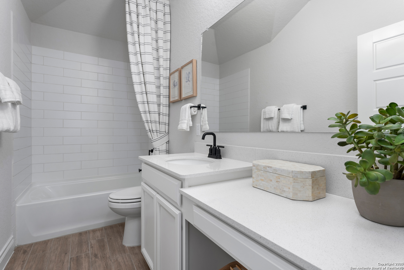 4036 Paddock Trail Seguin, TX 78155 - Photo 6 of 15 a bathroom with a sink a toilet and shower